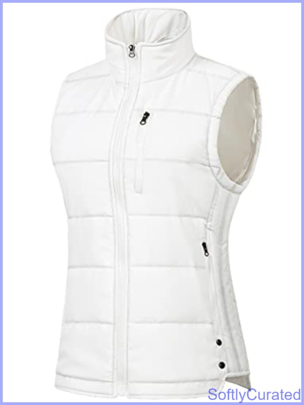 Lightweight Quilted Puffer Vest Zip Utility Outerwear Warm